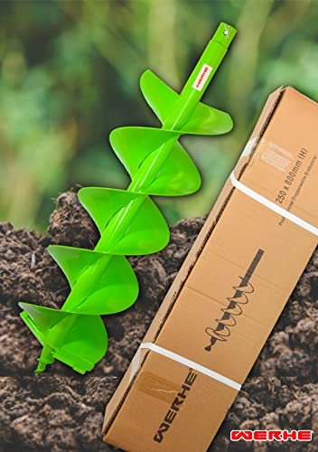 WERHE® Profi Bohrer Starker Stahl, Erdbohrer für bohrmaschine 250 mm Doppel-Welle extrem robust mit Stihl Adapter - Pfahlbohrer Brunnenbohrer präzise Bohrspitze. - Image 3