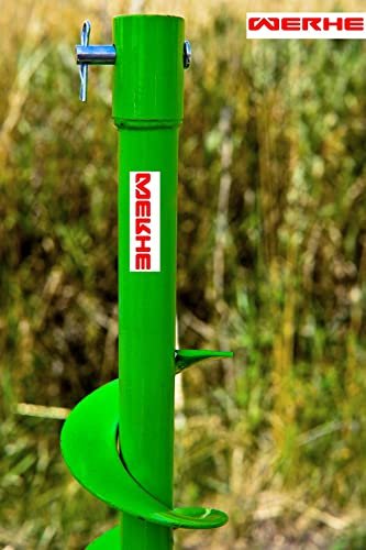 WERHE® Profi Bohrer VollStahl, Erdbohrer für bohrmaschine 100 mm extrem robust mit SDS Plus Adapter - Pfahlbohrer Brunnenbohrer präzise Bohrspitze. - Image 10