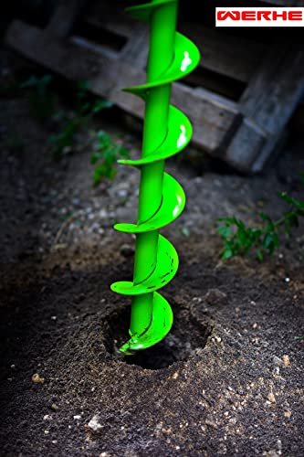 WERHE® Profi Bohrer VollStahl, Erdbohrer für bohrmaschine 120 mm Doppel-Welle extrem robust mit SDS Plus Adapter - Pfahlbohrer Brunnenbohrer präzise Bohrspitze. - Image 10