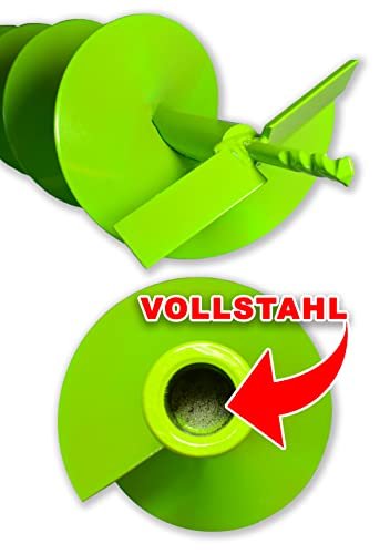 WERHE® Profi Bohrer VollStahl, Erdbohrer für bohrmaschine 150 mm Extrem robust mit m14 Adapter - Pfahlbohrer Brunnenbohrer präzise Bohrspitze. - Image 9