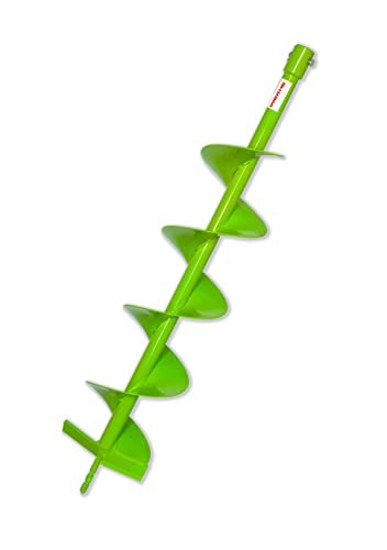 WERHE® Profi Bohrer VollStahl, Erdbohrer für bohrmaschine 150 mm extrem robust mit SDS Plus Adapter - Pfahlbohrer Brunnenbohrer präzise Bohrspitze. - Image 3